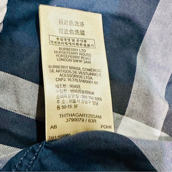 🔥SOLD🔥 BURBERRY BRIT XL 23” p2p NOVA CHECK Button Up Shirt, Clean, Authentic - Picture 7 of 8